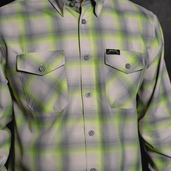 DIXXON Flannel x METALLICA..AND JUSTICE FOR ALL Collab Flannel Shirt - Men's L - Picture 5 of 13